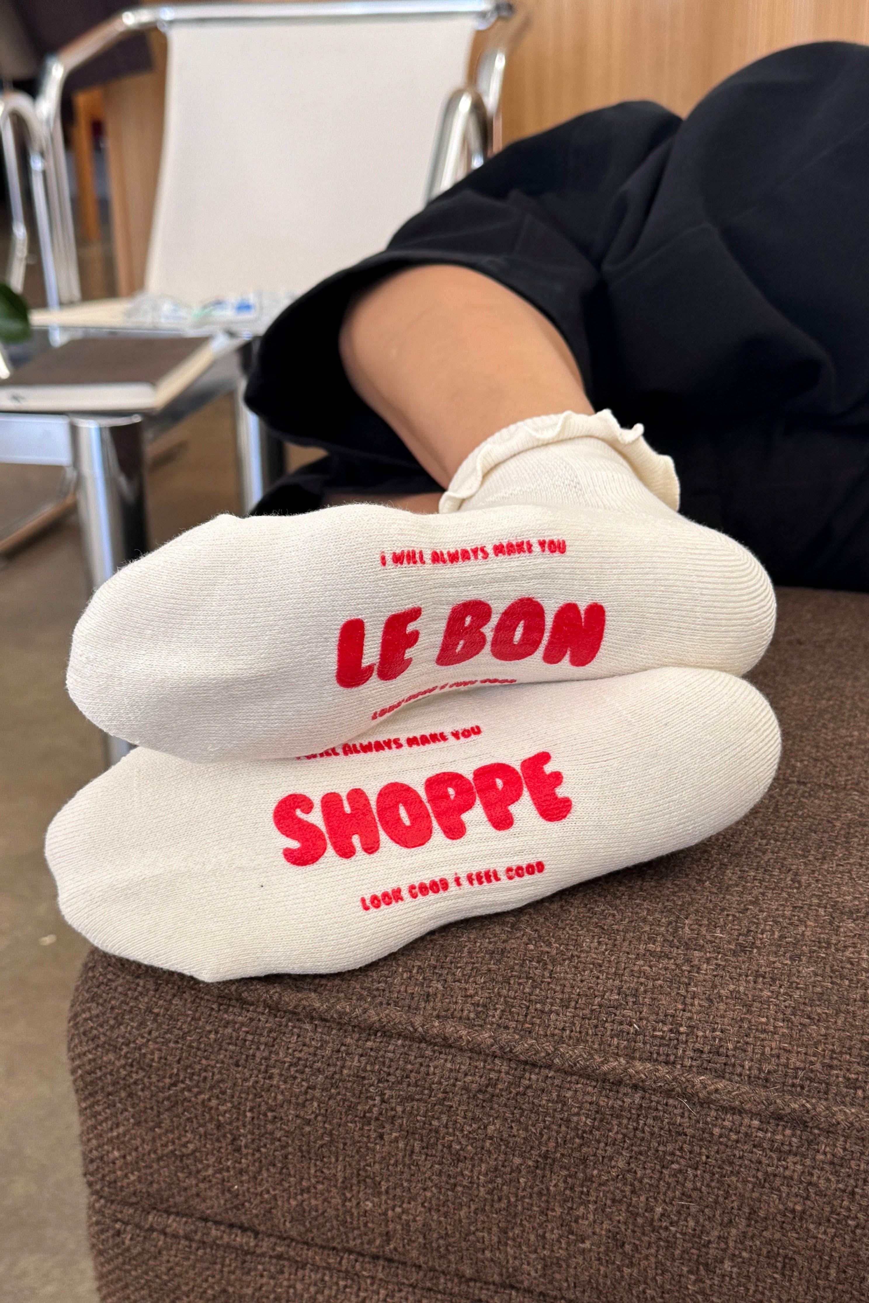 Le Bon Shoppe | Ruffled Hugger Crew Socks- Vanilla