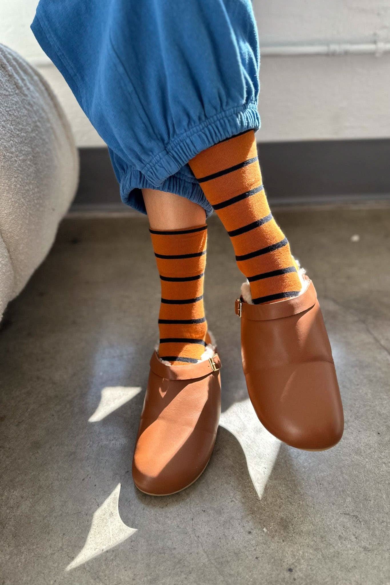 Le Bon Shoppe | Wally Socks Camel Stripe