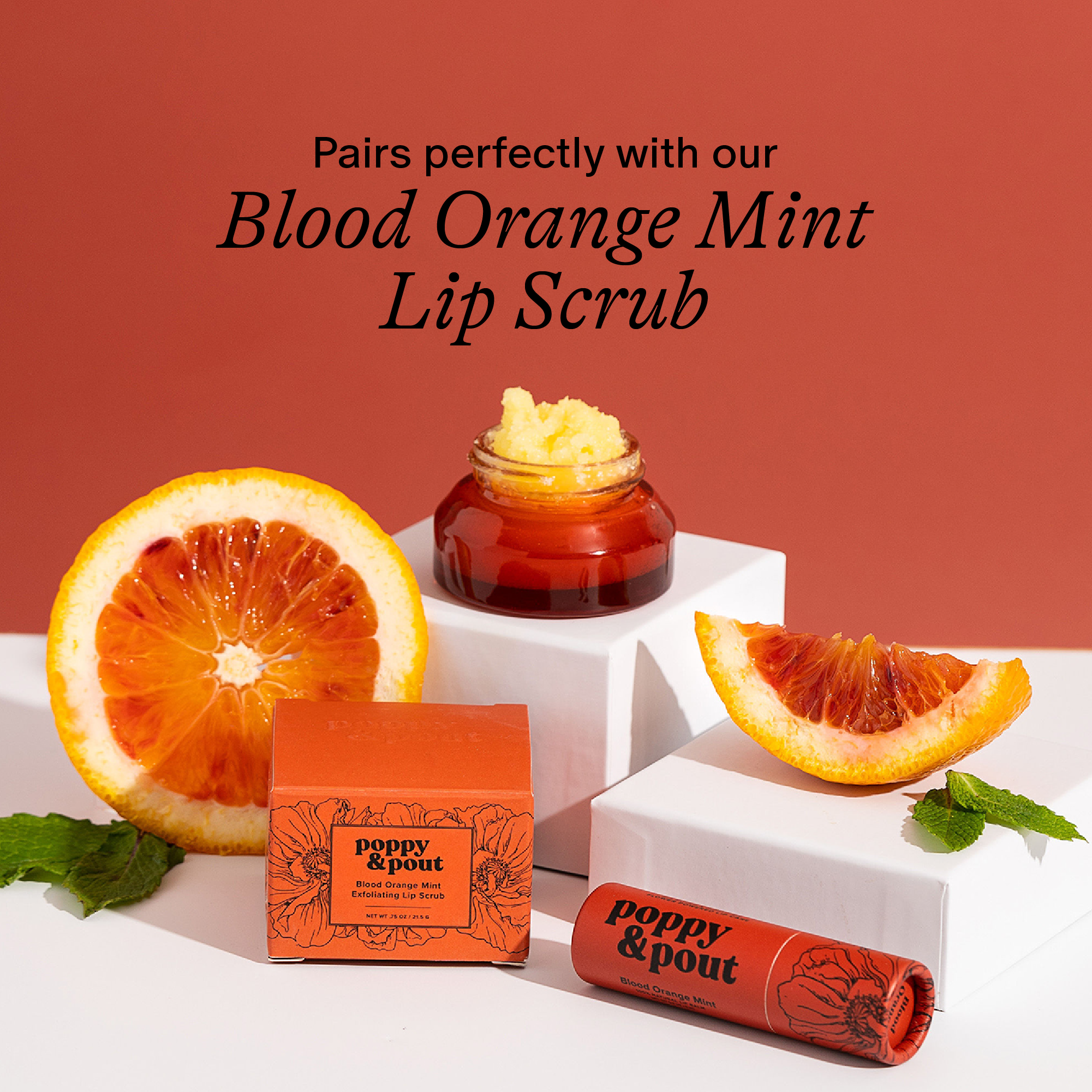 Poppy & Pout | Lip Balm-Blood Orange Mint
