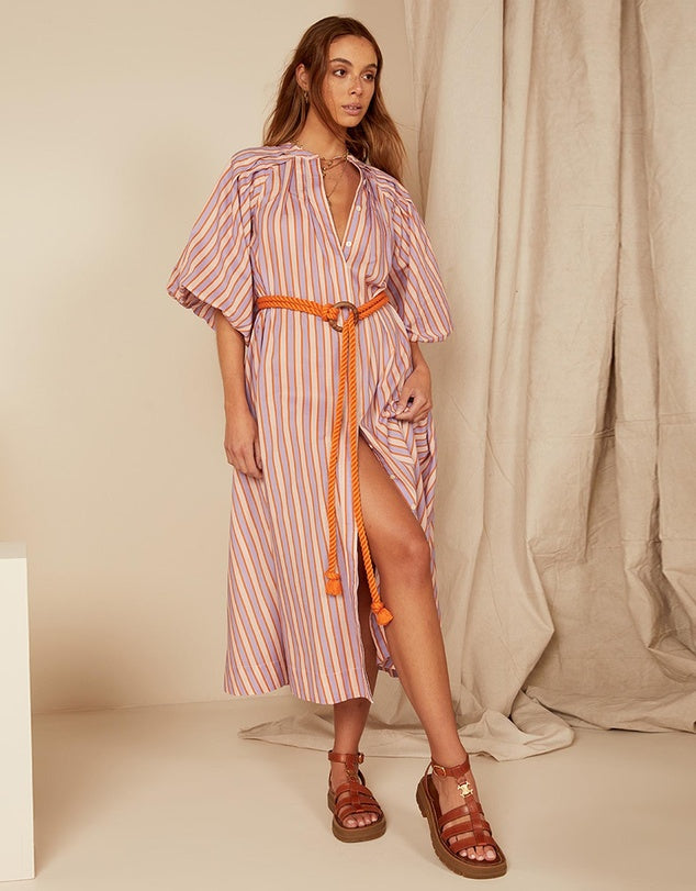 Bohemian Traders | Candy Stripe Midi Dress