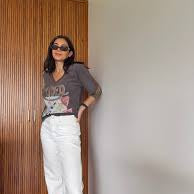 Maku Rodeo V-neck Tee - back view on model