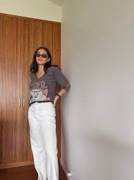 Maku Rodeo V-neck Tee - back view on model