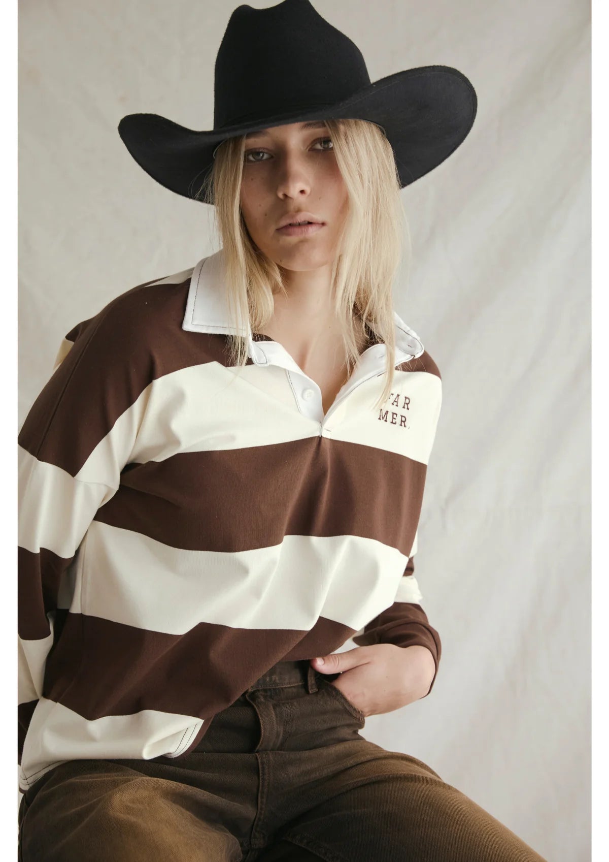 FAR MER by Whitney | Jersey- Choc/Cream