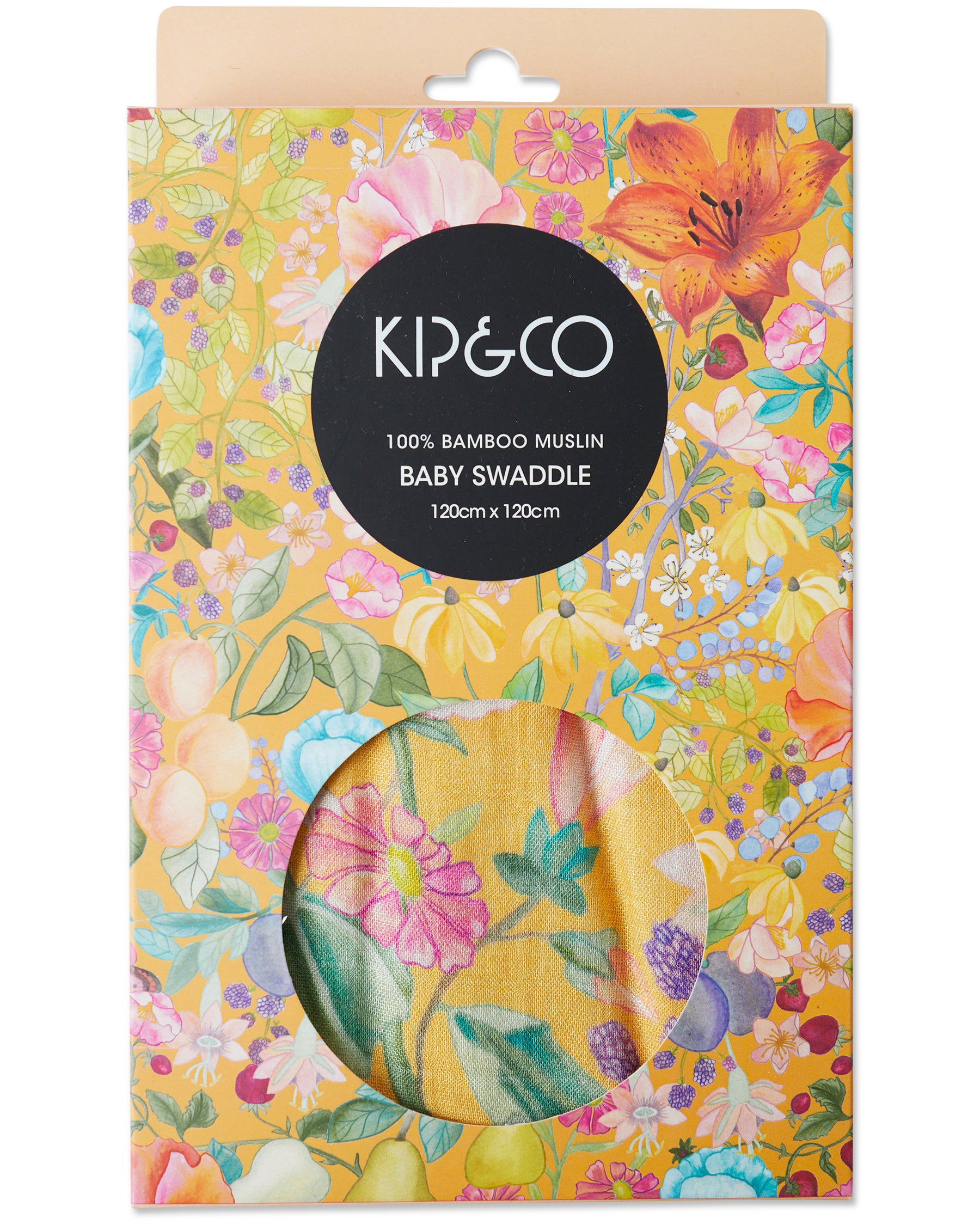 Kip & Co BABY | Abundance Marigold Bamboo Swaddle
