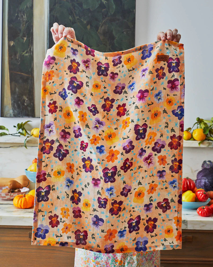 Kip & Co HOME | Pansy Linen Tea Towel