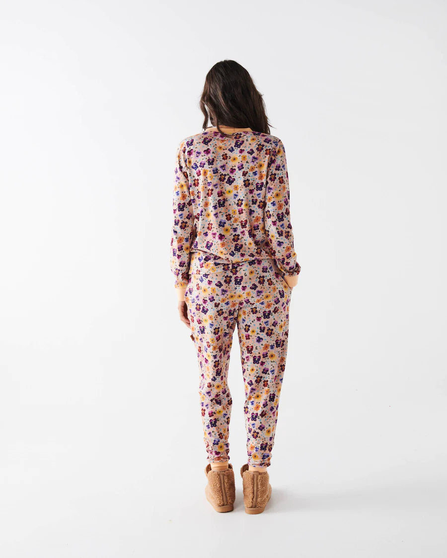 Kip & Co LADIES | Pansy Organic Cotton Long Sleeve Top &  Pant Pyjama Set