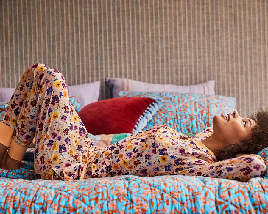 Kip & Co LADIES | Pansy Organic Cotton Long Sleeve Top &  Pant Pyjama Set
