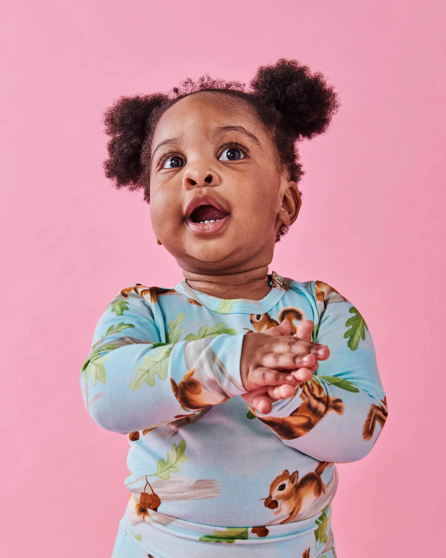 Kip & Co BABY | Squirrel Scurry Long Sleeve Romper