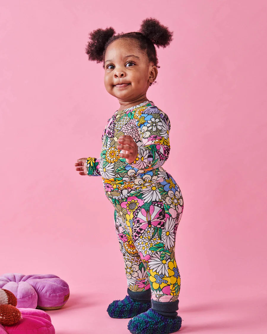 Kip & Co BABY | Bliss Floral Organic Drop Crotch Pant