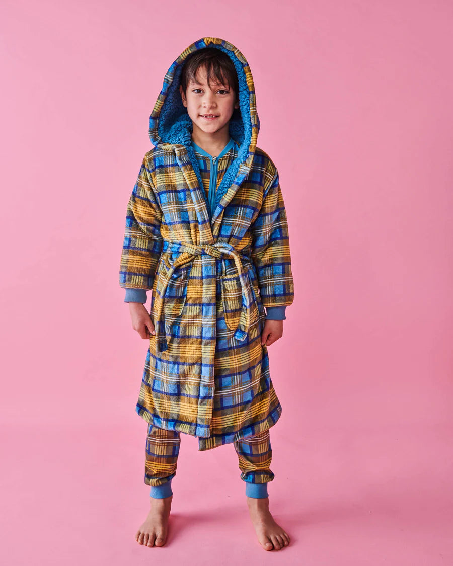 Kip & Co KIDS | Cosy Tartan Kuddle Kids Robe
