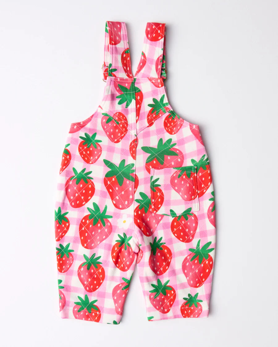 Kip & Co BABY | Strawberry Jam Organic Cotton Quilted Fleece Overalls