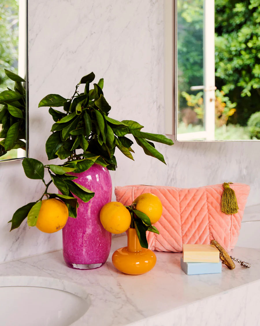 Kip & Co | Tuscan sunset Velvet Toiletry Bag