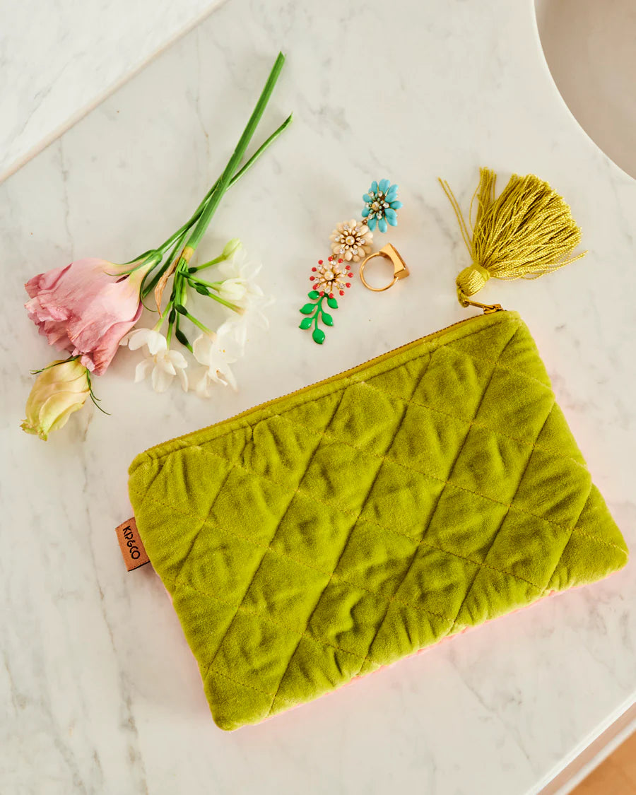 Kip & Co | Tuscan Sunset Velvet Cosmetics Purse