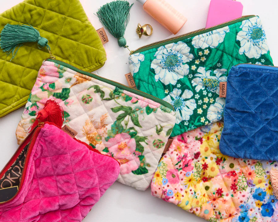 Kip & Co | Sunday Stroll Velvet Cosmetics Purse