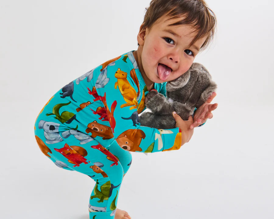 Kip & Co BABY | Home Among The Gum Trees Organic Long Sleeve Zip Romper