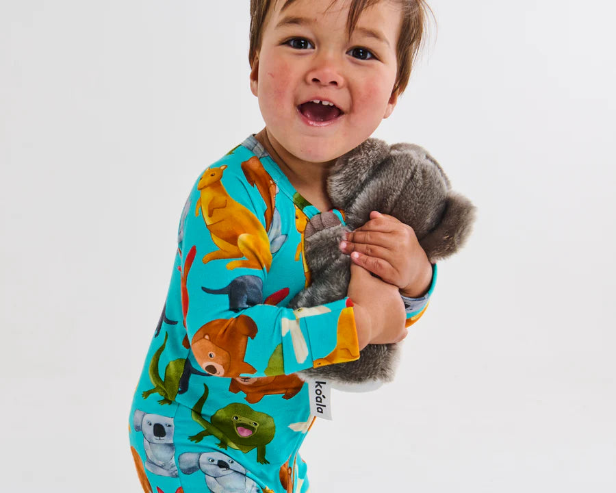 Kip & Co BABY | Home Among The Gum Trees Organic Long Sleeve Zip Romper