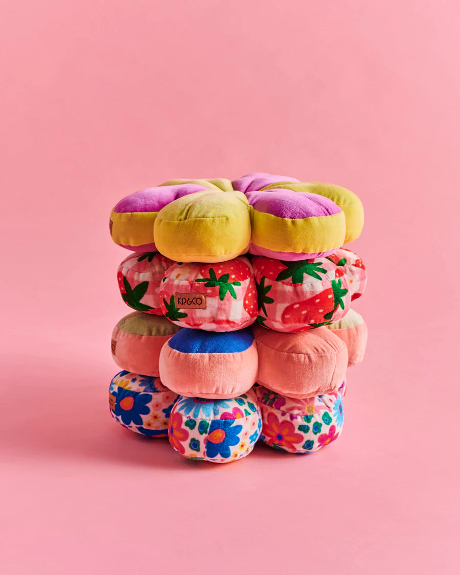 Kip & Co HOME  | Strawberry Jam Velvet Petal Cushion