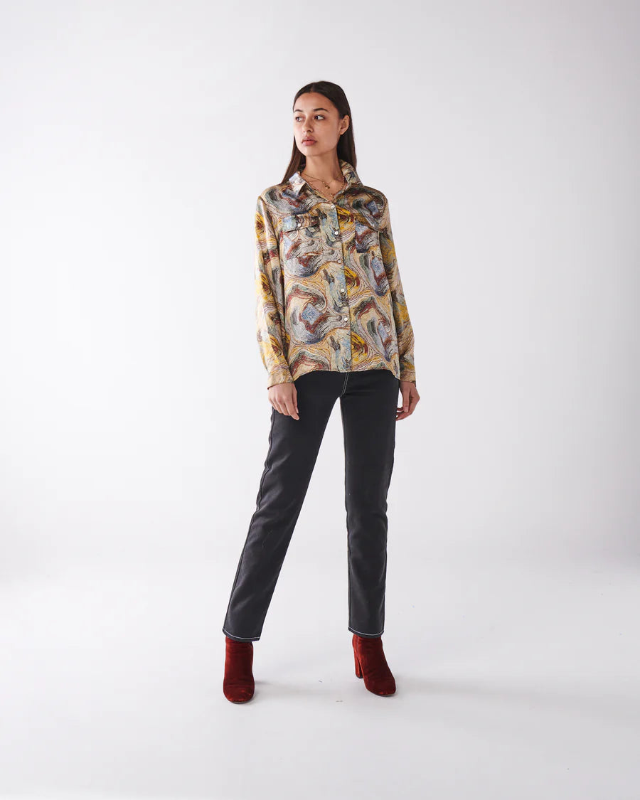 Kip & Co X Ernabella LADIES | Likara Silk Shirt