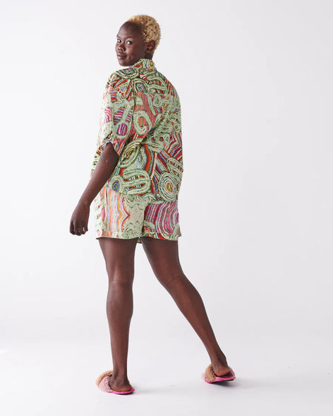 Kip & Co X Ernabella LADIES | Ngayuku Ngura Organic Cotton Short Pyjama Set
