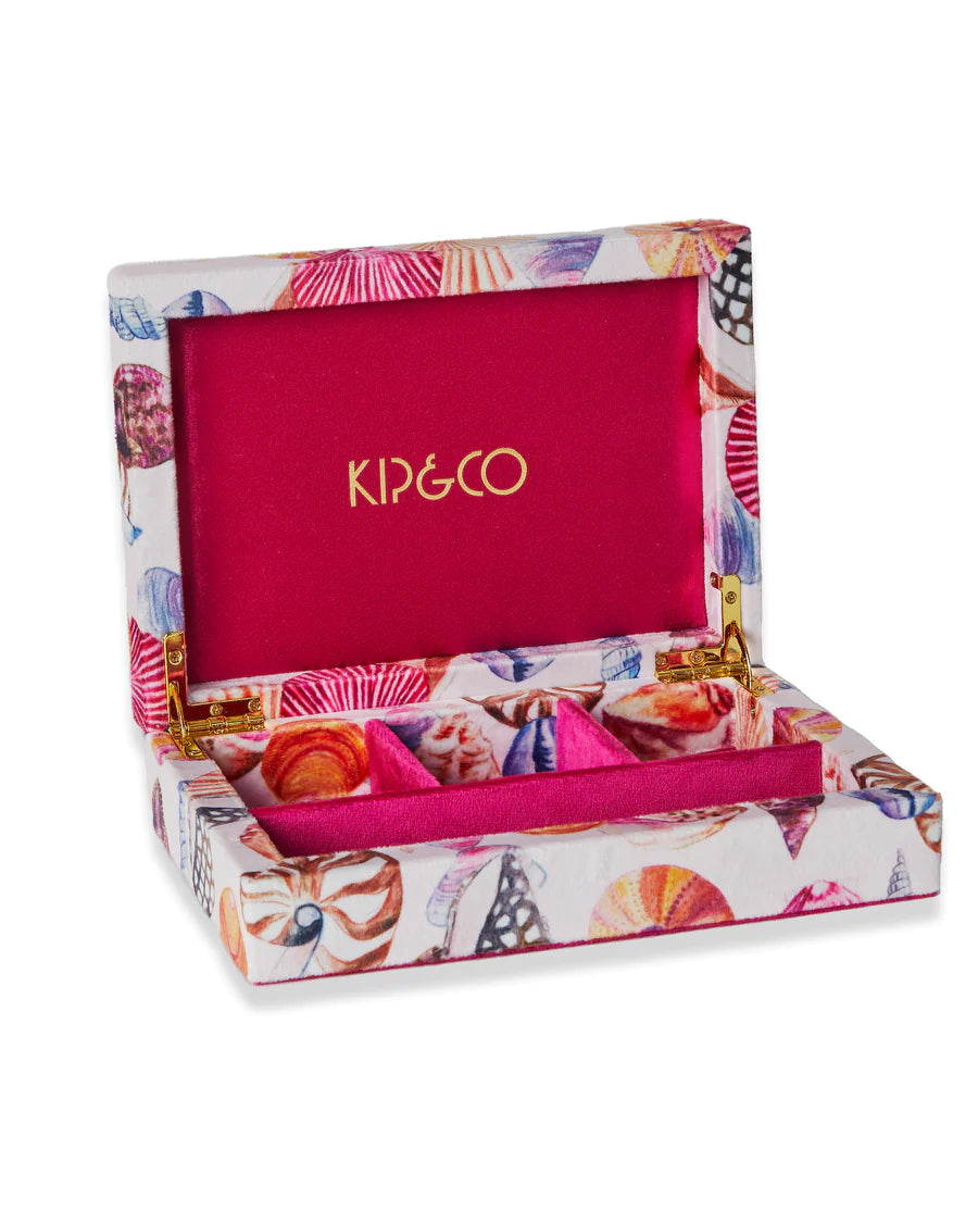 Kip & Co HOME  | Seashore velvet jewellery box- small