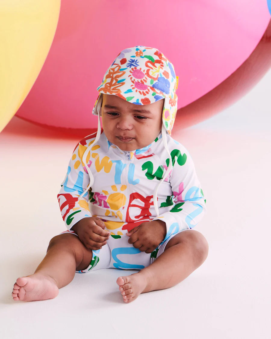 Kip & Co X Ken Done BABY | Down Under Baby Long Sleeve Zip Bathers