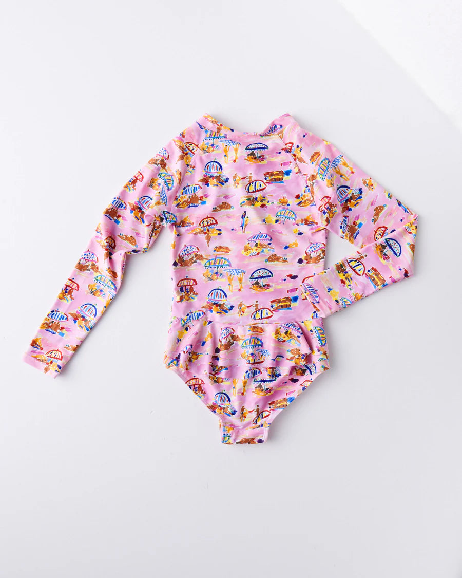 Kip & Co X Ken Done | Beach Days Long Sleeve bathers