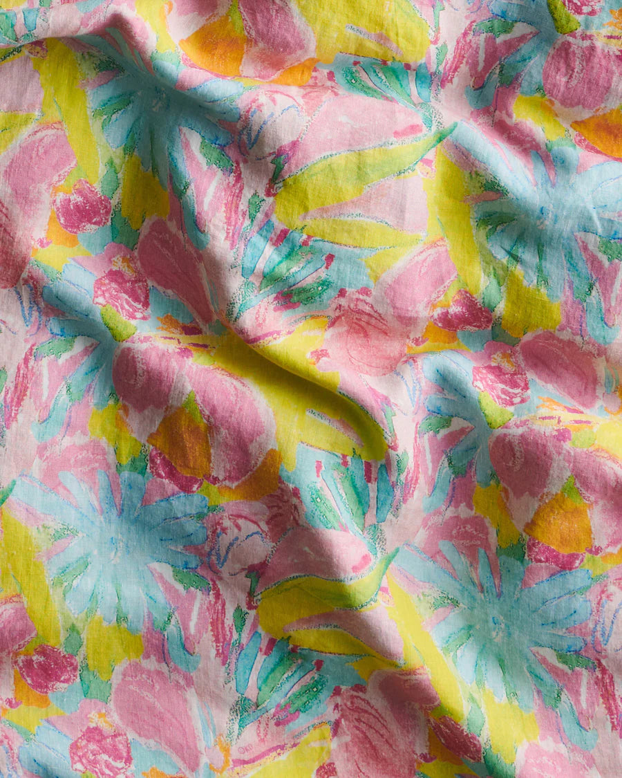 Kip & Co X Ken Done | Pastel Blooms Linen Tea Towel