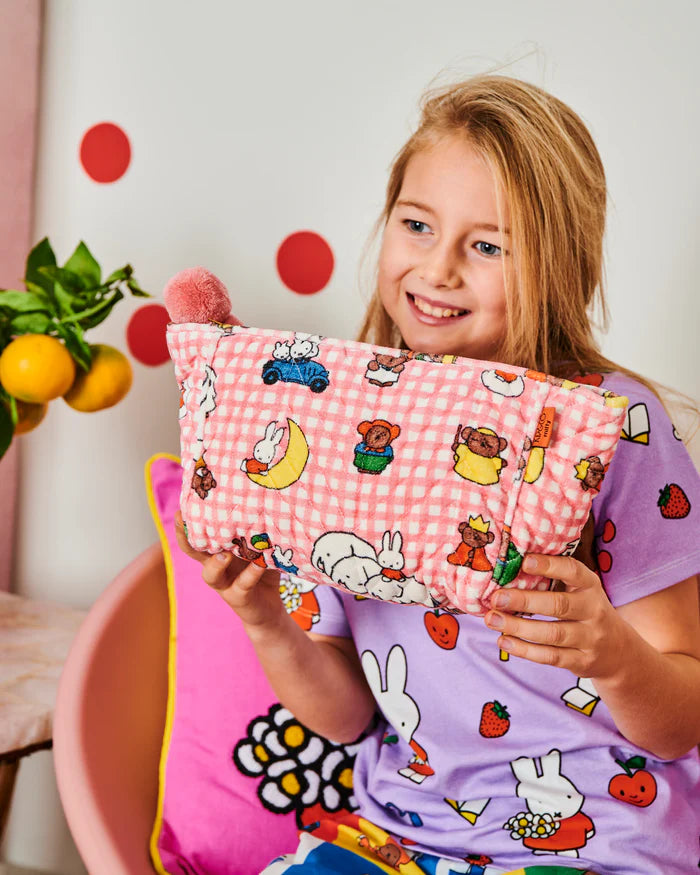 Kip & Co X Miffy KIDS | Miffy and Mates velvet toiletry bag
