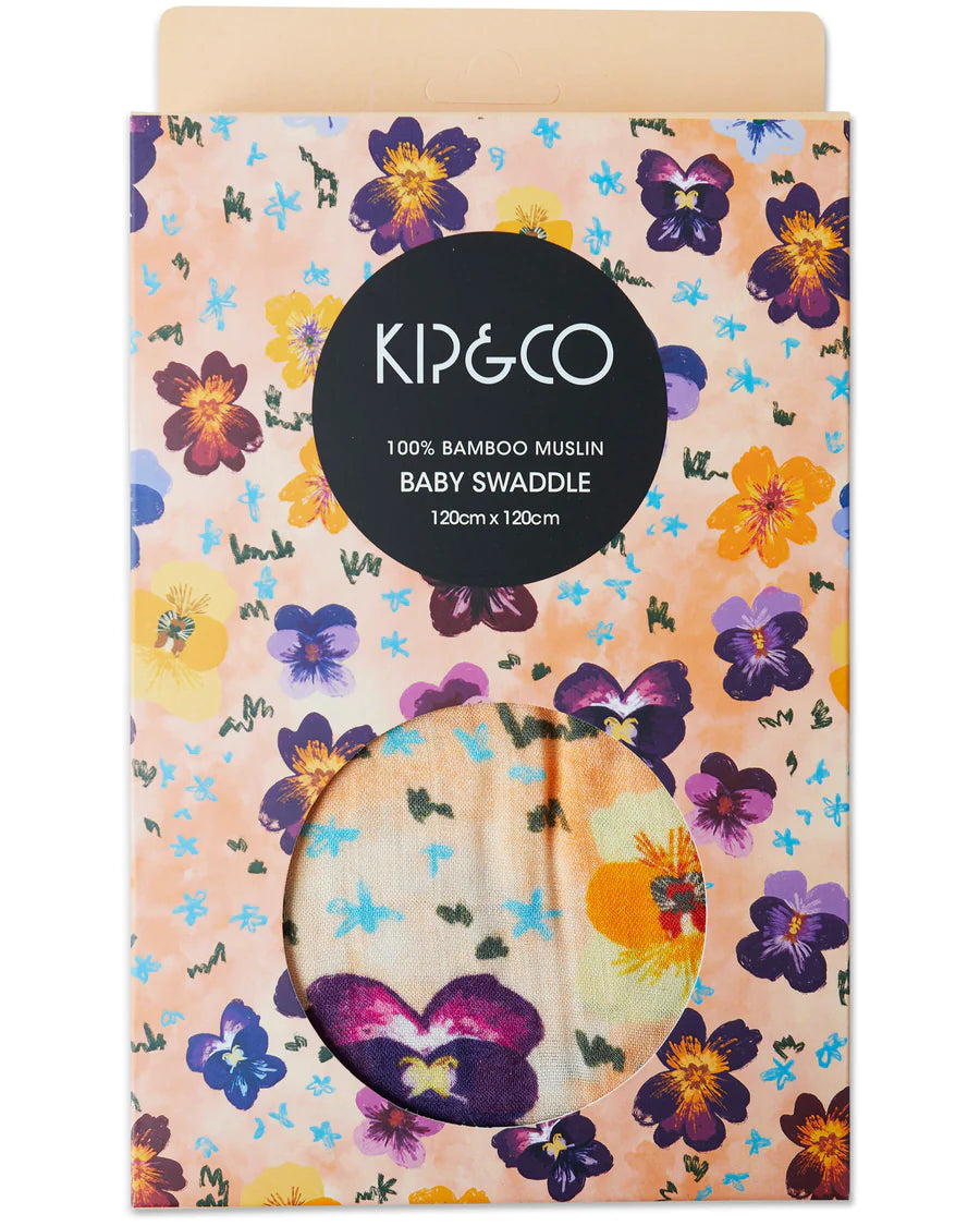 Kip & Co BABY | Pansy Bamboo Swaddle