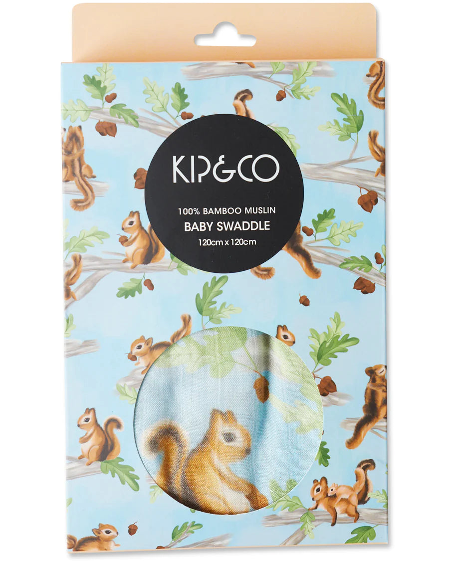 Kip & Co BABY | Squirrel Scurry Bamboo Swaddle