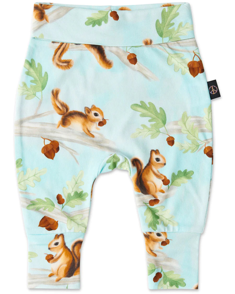 Kip & Co BABY | Squirrel Scurry Organic Drop Crotch Pant