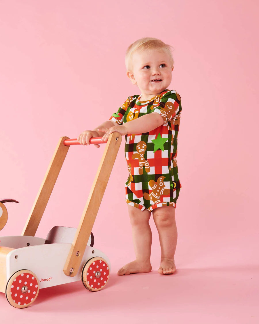 Kip & Co BABY | Gingerbread Organic Short Sleeve Romper