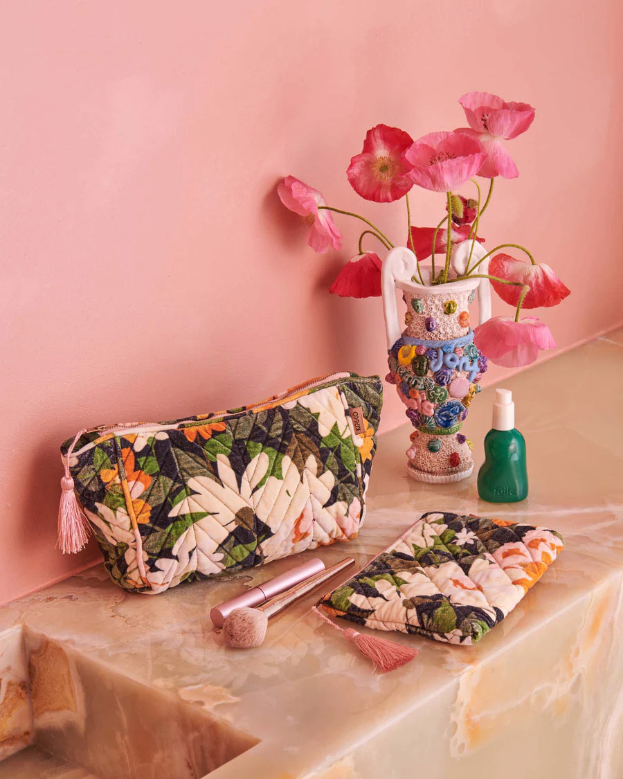 Kip & Co | Dreamy Floral Velvet Cosmetics Purse