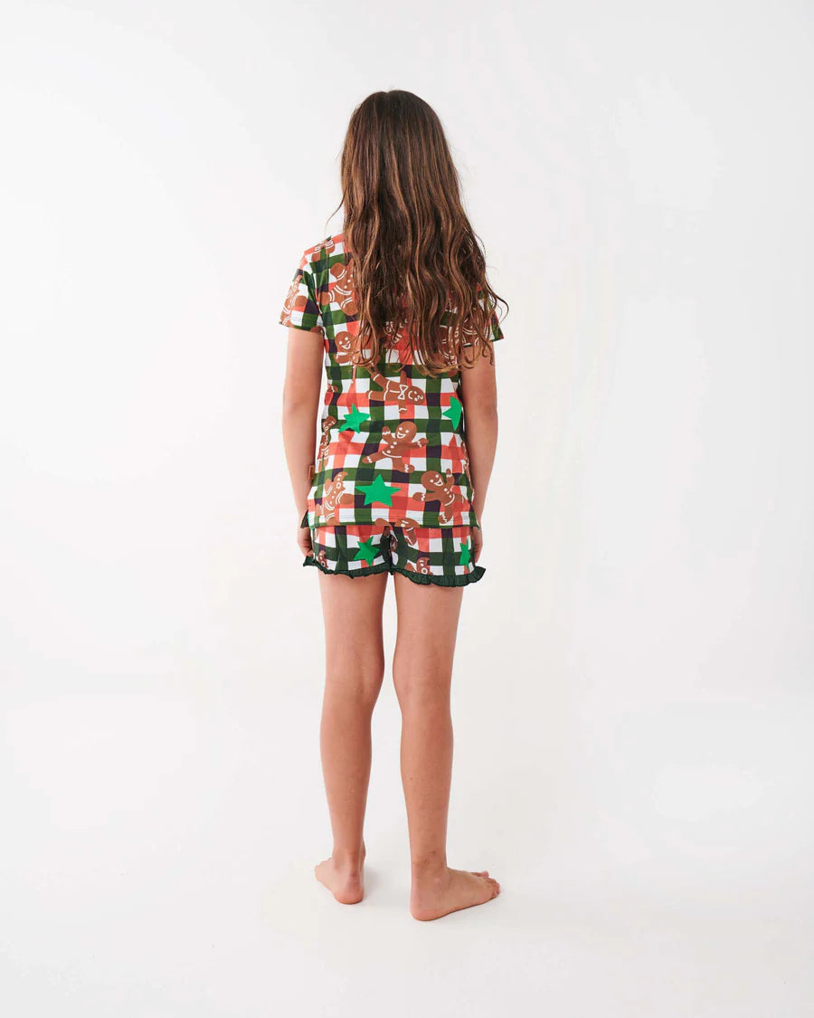 Kip & Co | The Gingerbread Organic Cotton Frill Short Pyjama Set