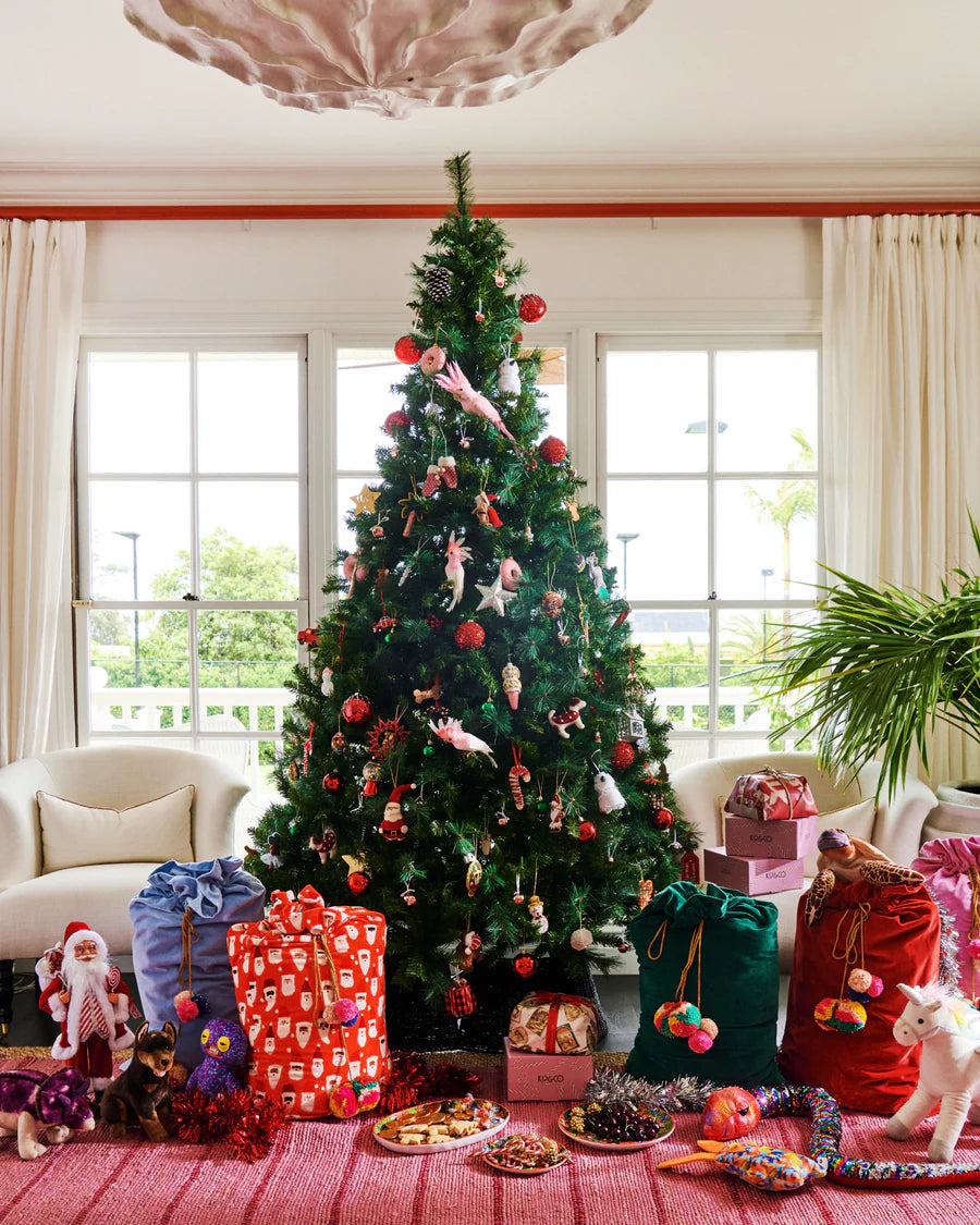 New Kip & Co | HoHoHo Red Velvet Santa Sack