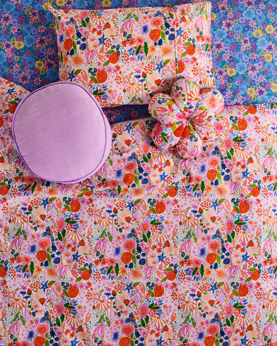 Kip & Co HOME  | Meandering Meadow Linen Petal Cushion