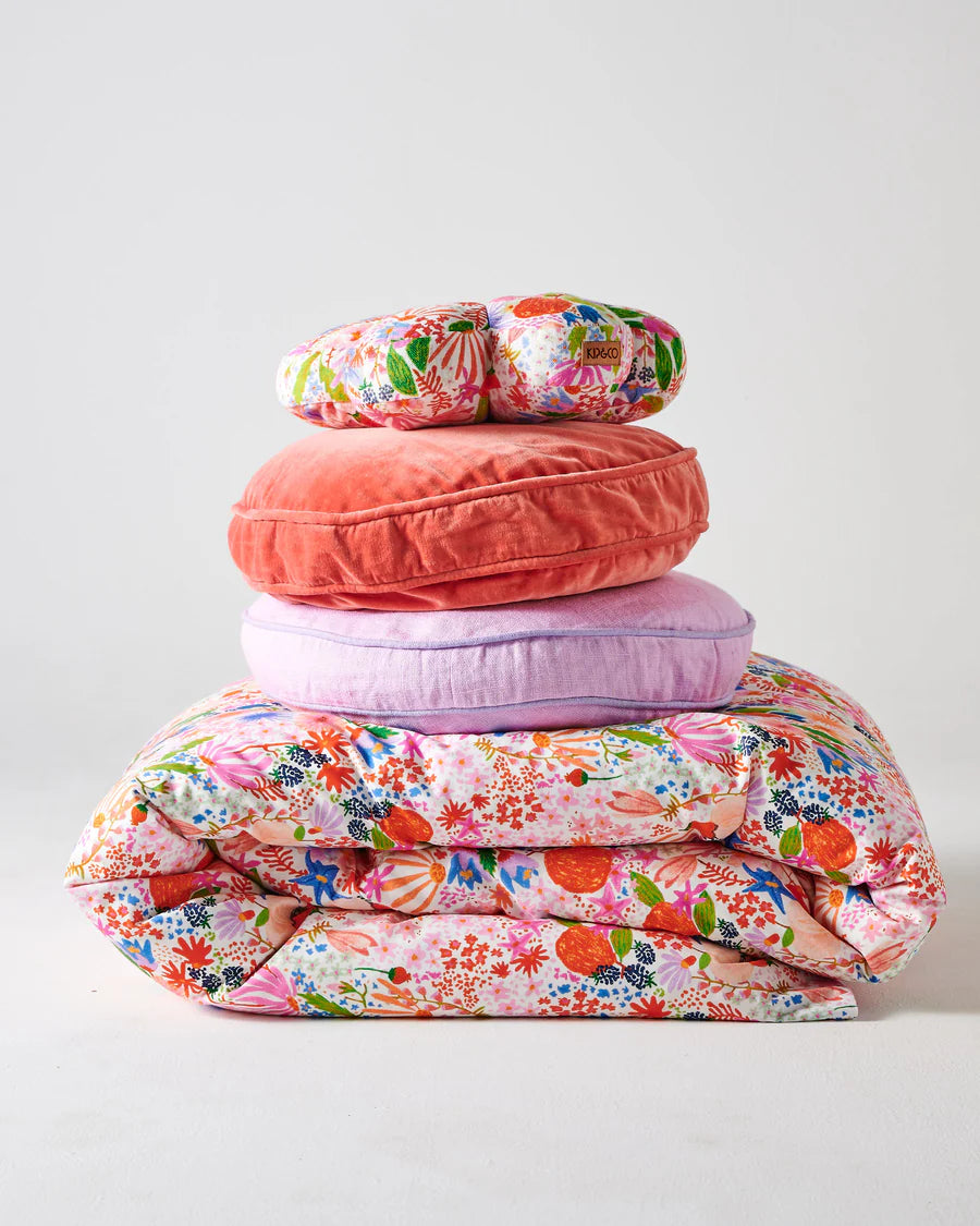 Kip & Co HOME  | Meandering Meadow Linen Petal Cushion