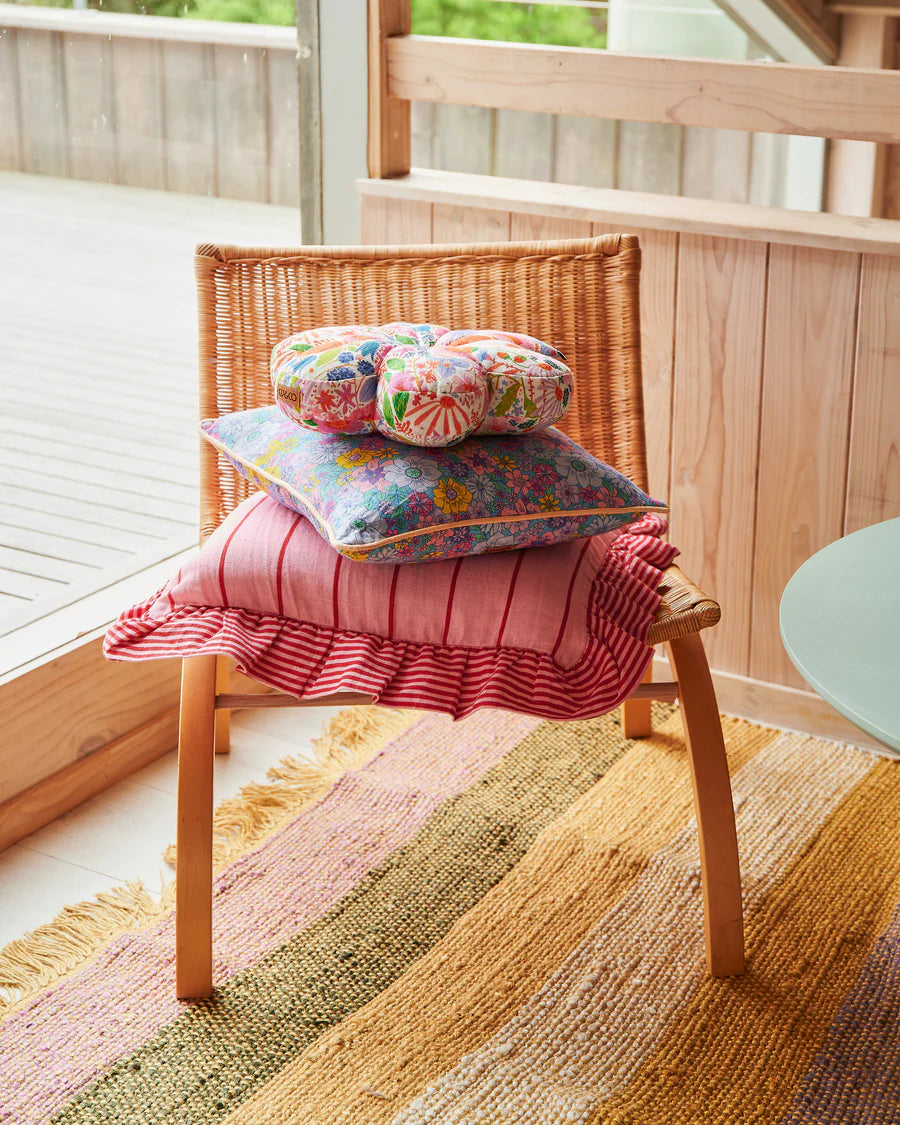 Kip & Co HOME  | Meandering Meadow Linen Petal Cushion