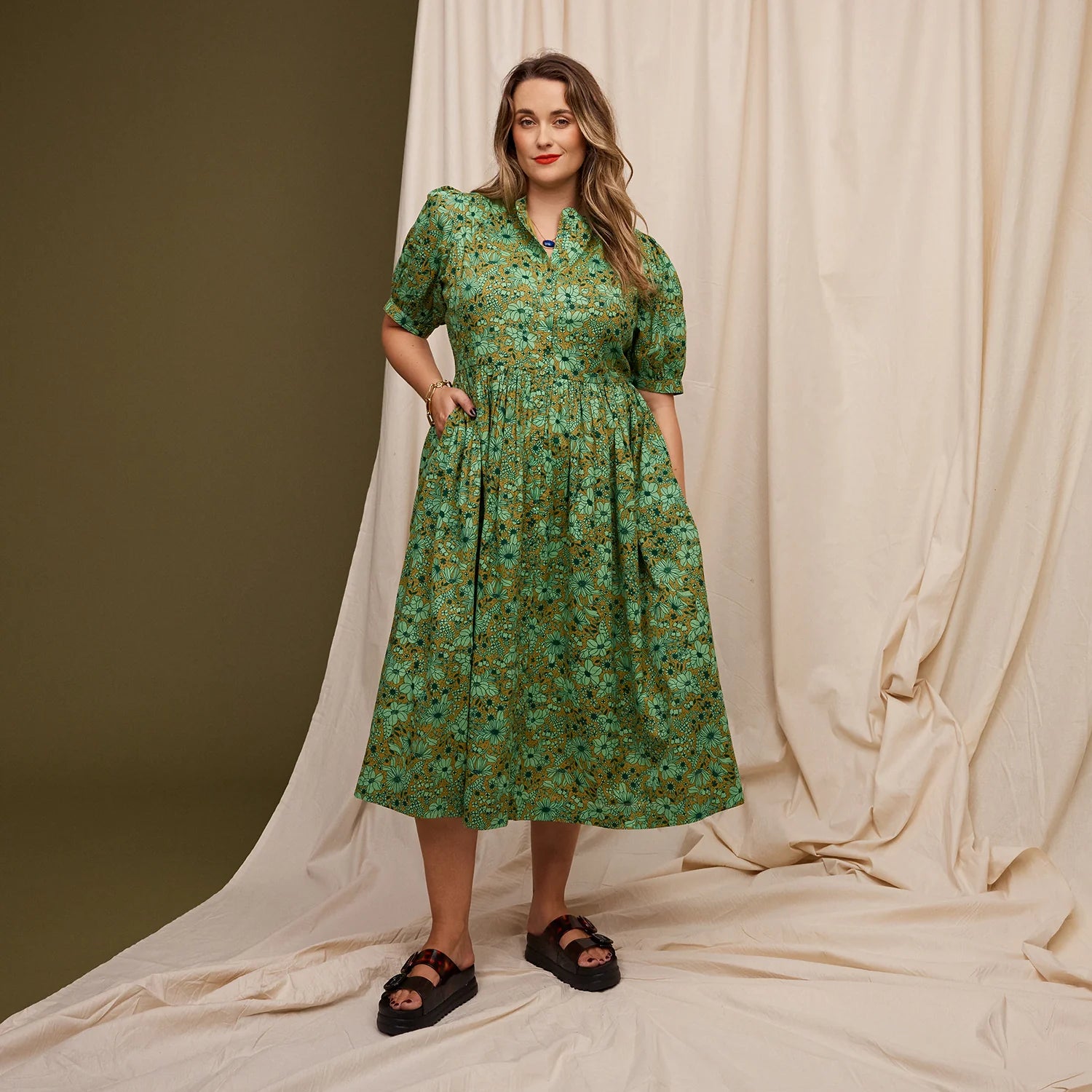 Sage x Clare | Evette Dress - Martini