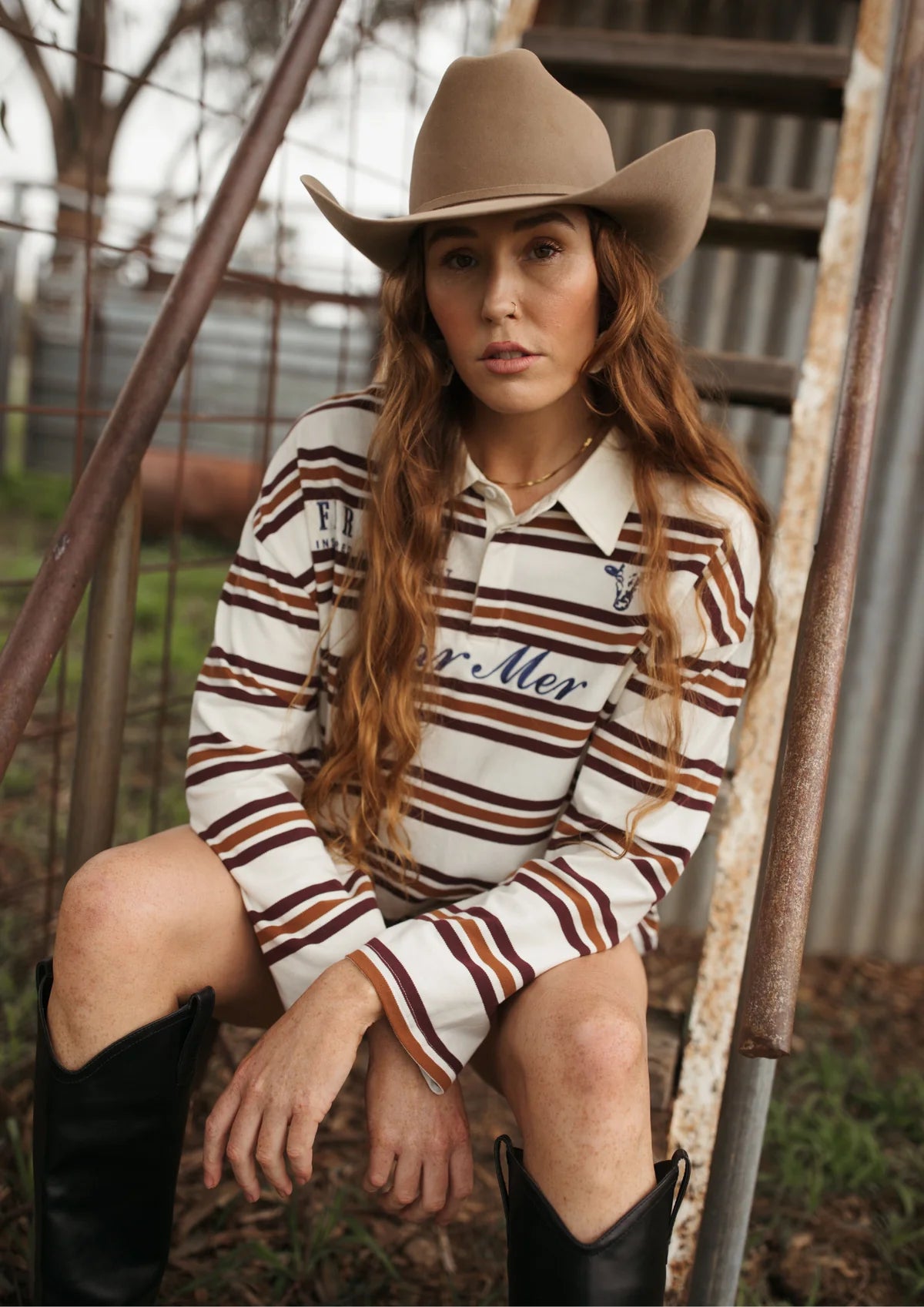 FAR MER by Whitney Ranchhand Jersey Polo — product detail shot