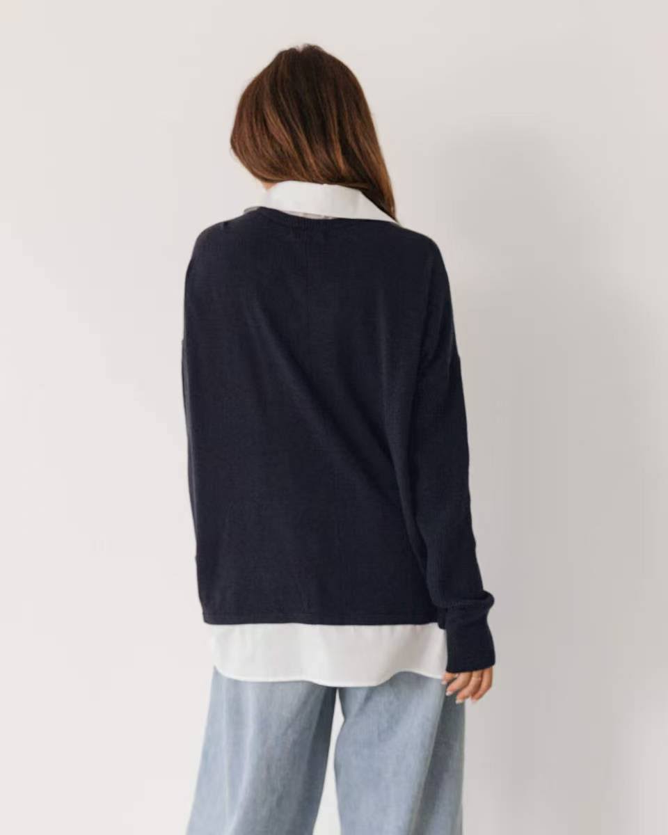 Label of Love | Layered Knit/Shirt Jumper