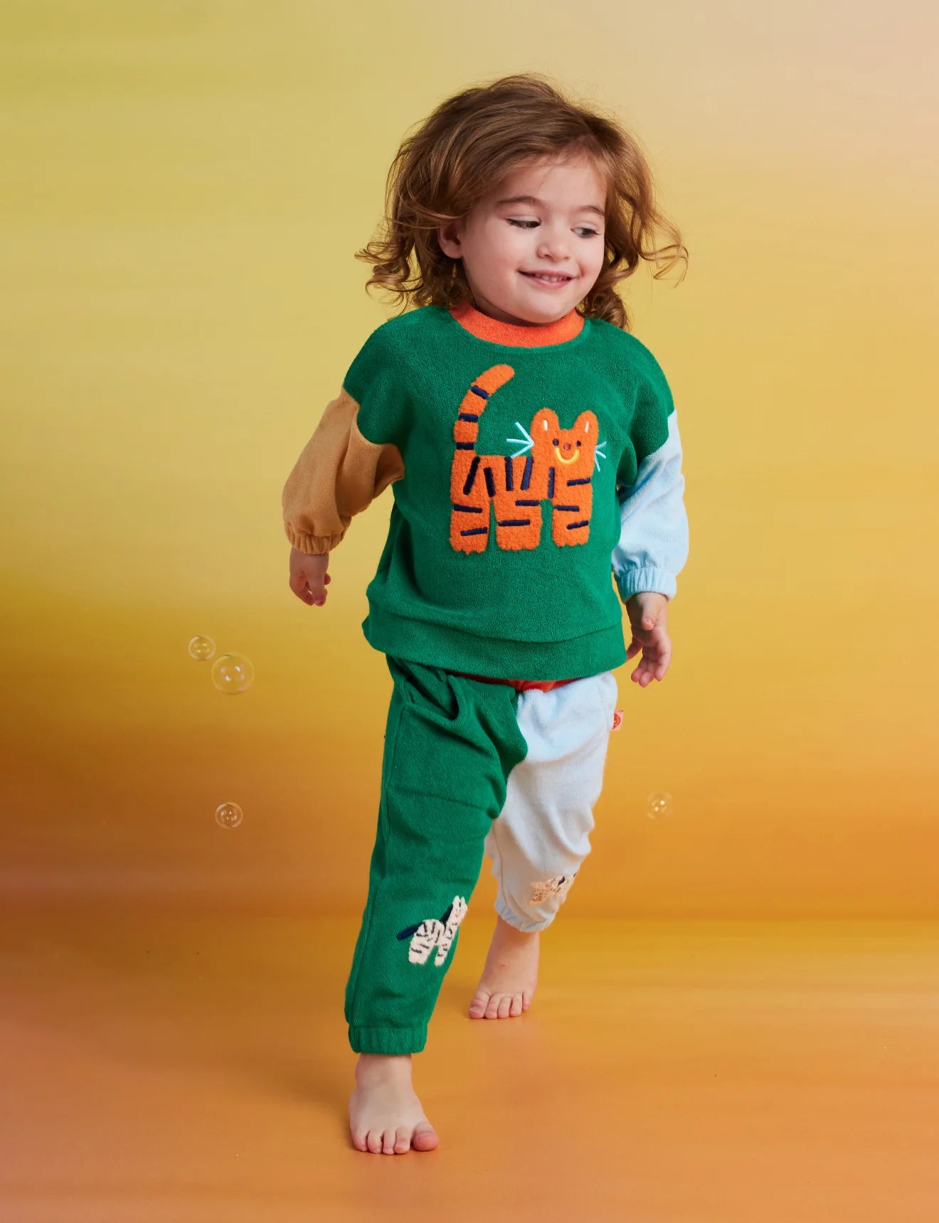 Halcyon Nights Terry Track Pant in Zoo Crew Green — product detail shot
