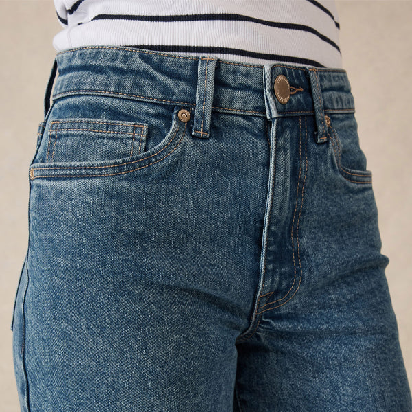 Ceres Life | Evie Wide Leg Jean- Fresh indigo