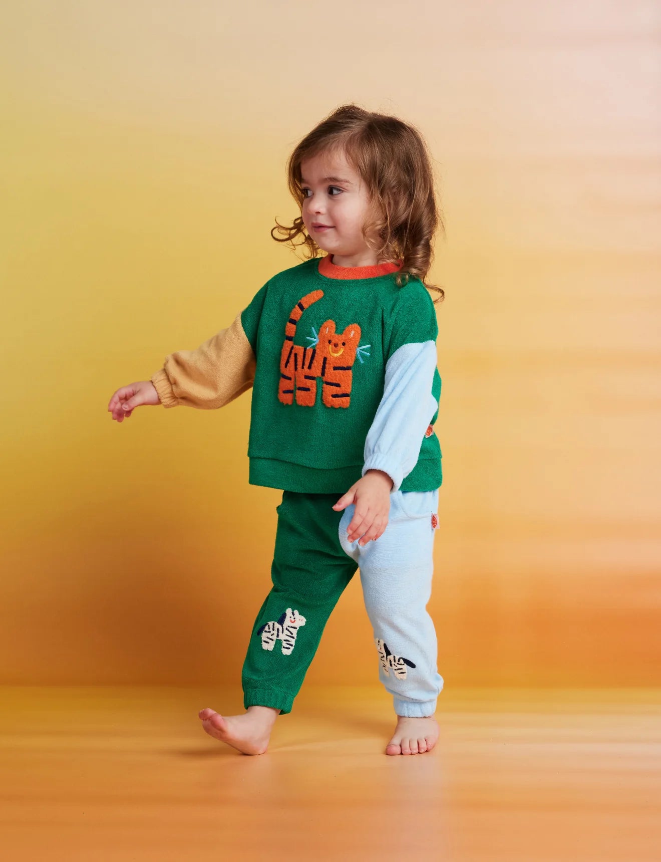 Halcyon Nights Terry Track Pant in Zoo Crew Green — styled lifestyle shot