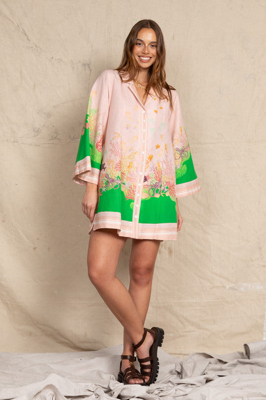 Bohemian Traders | Neptune Mini Dress in Blush