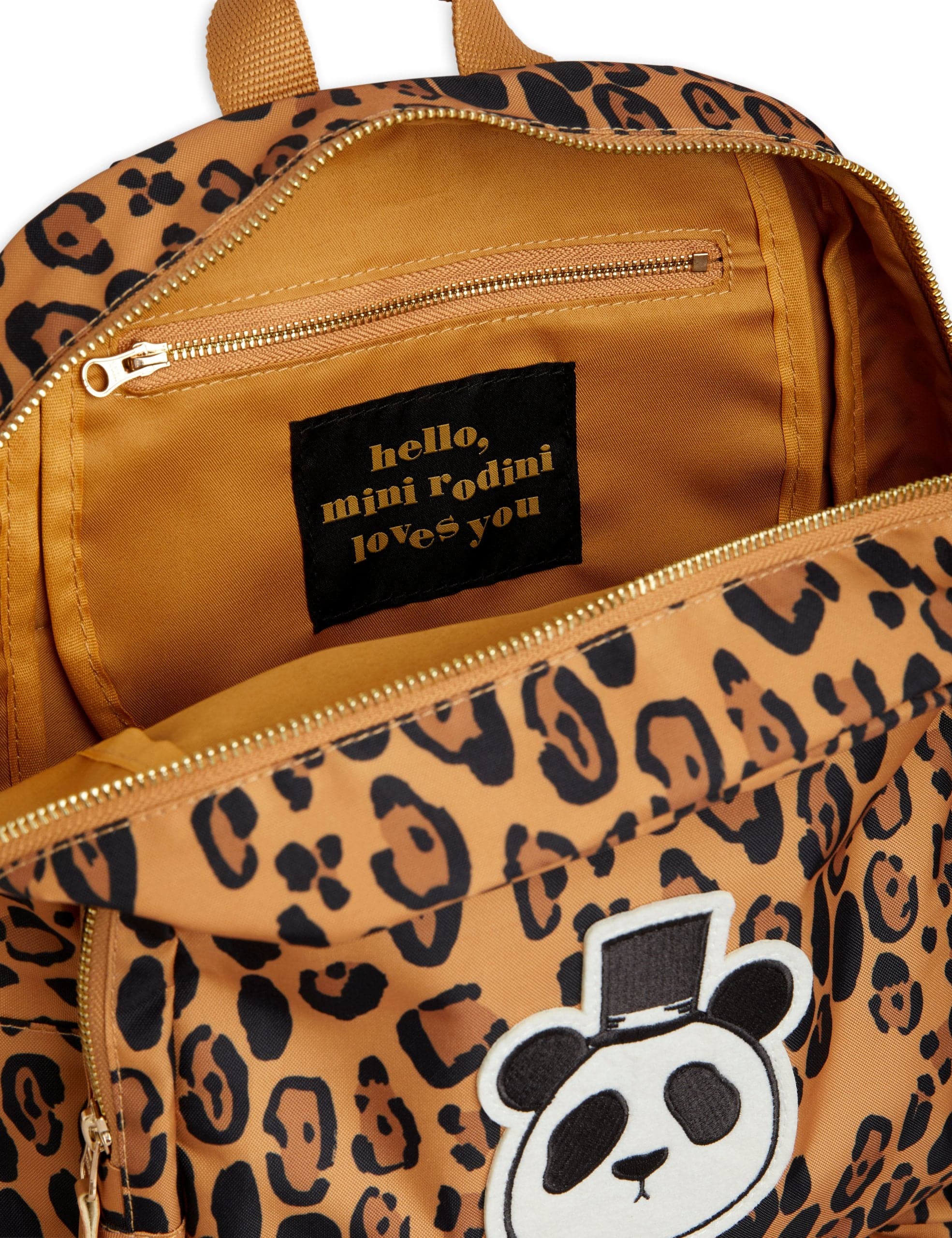 New Mini Rodini | Panda backpack- leopard