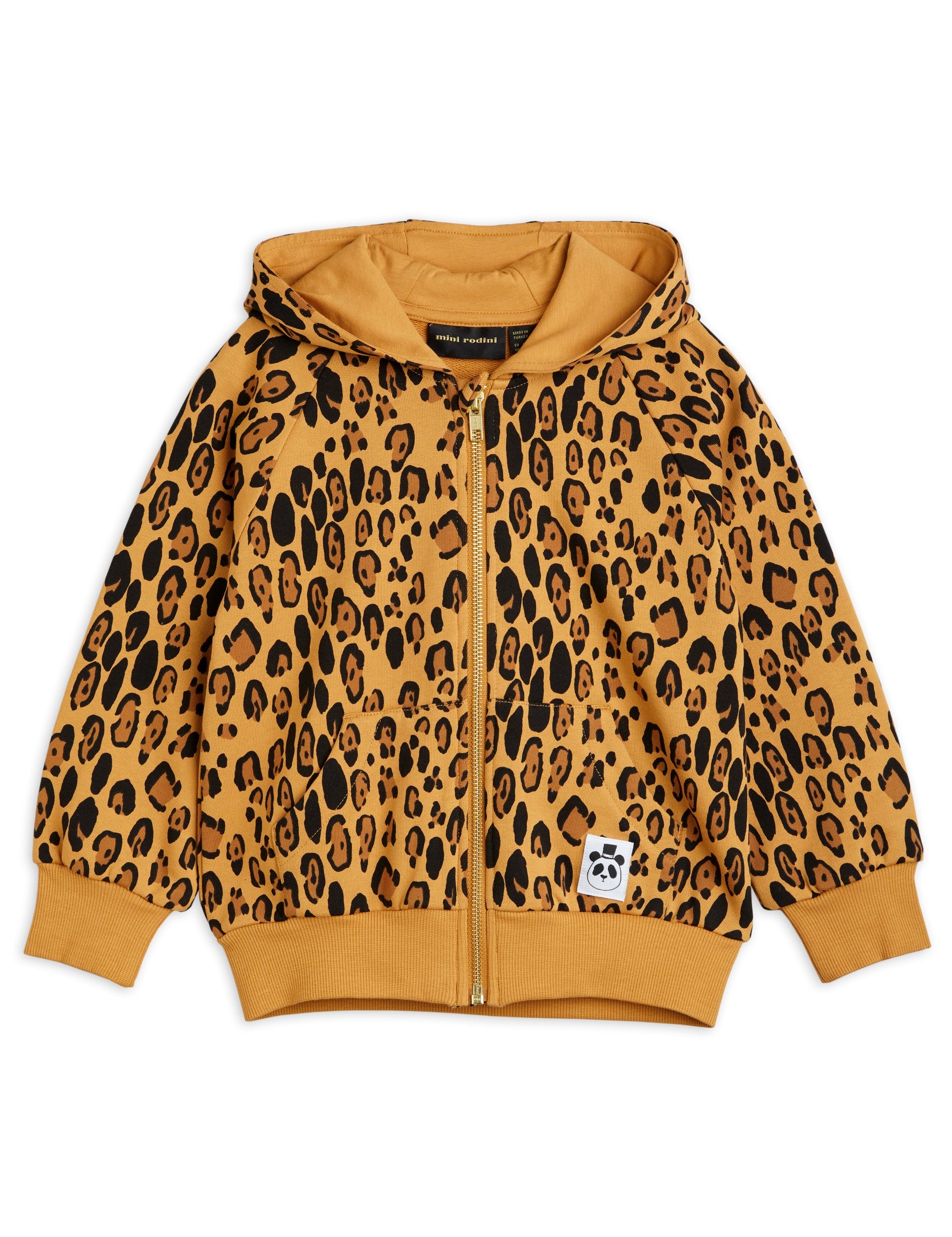 New Mini Rodini | Basic leopard zip hoodie