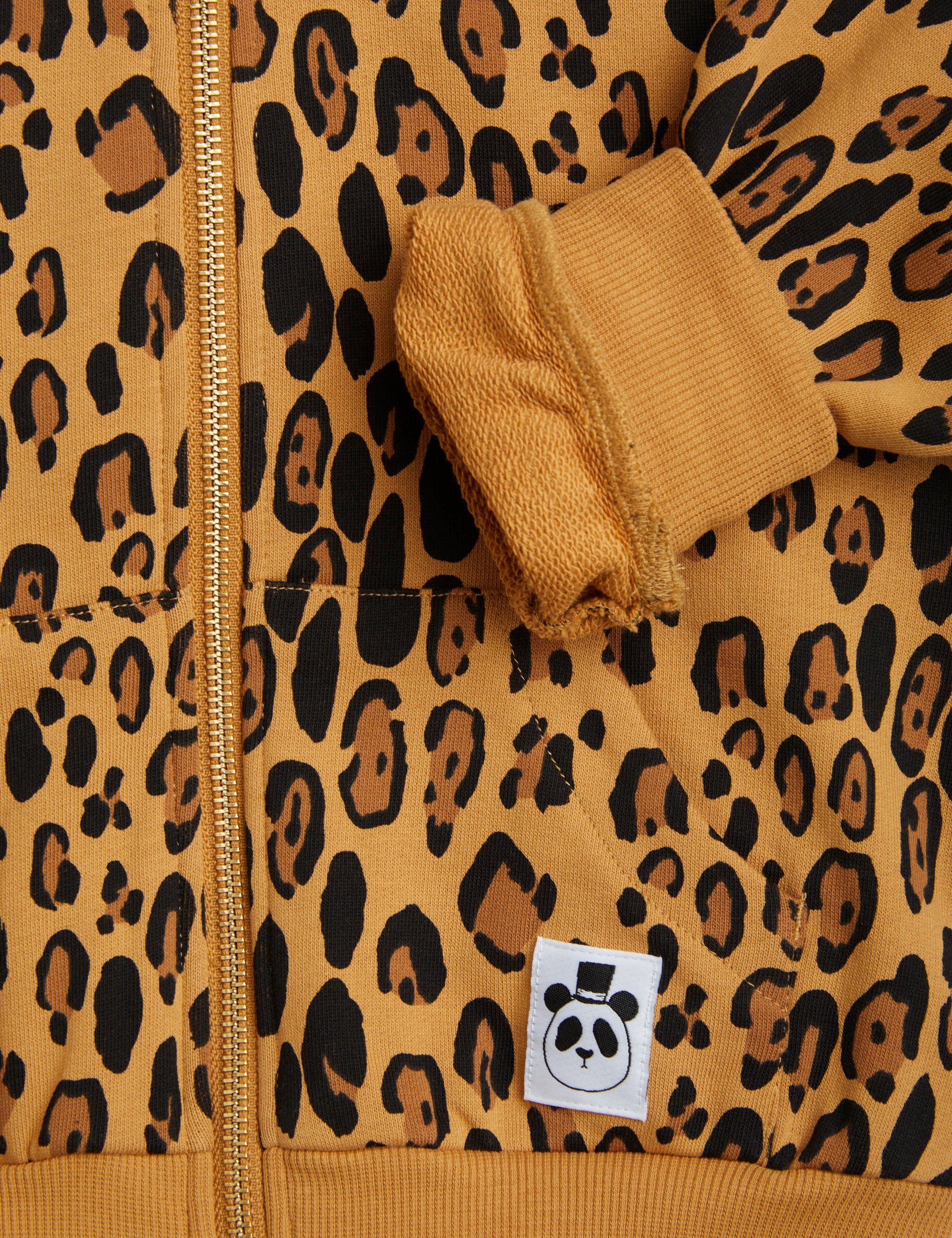 New Mini Rodini | Basic leopard zip hoodie