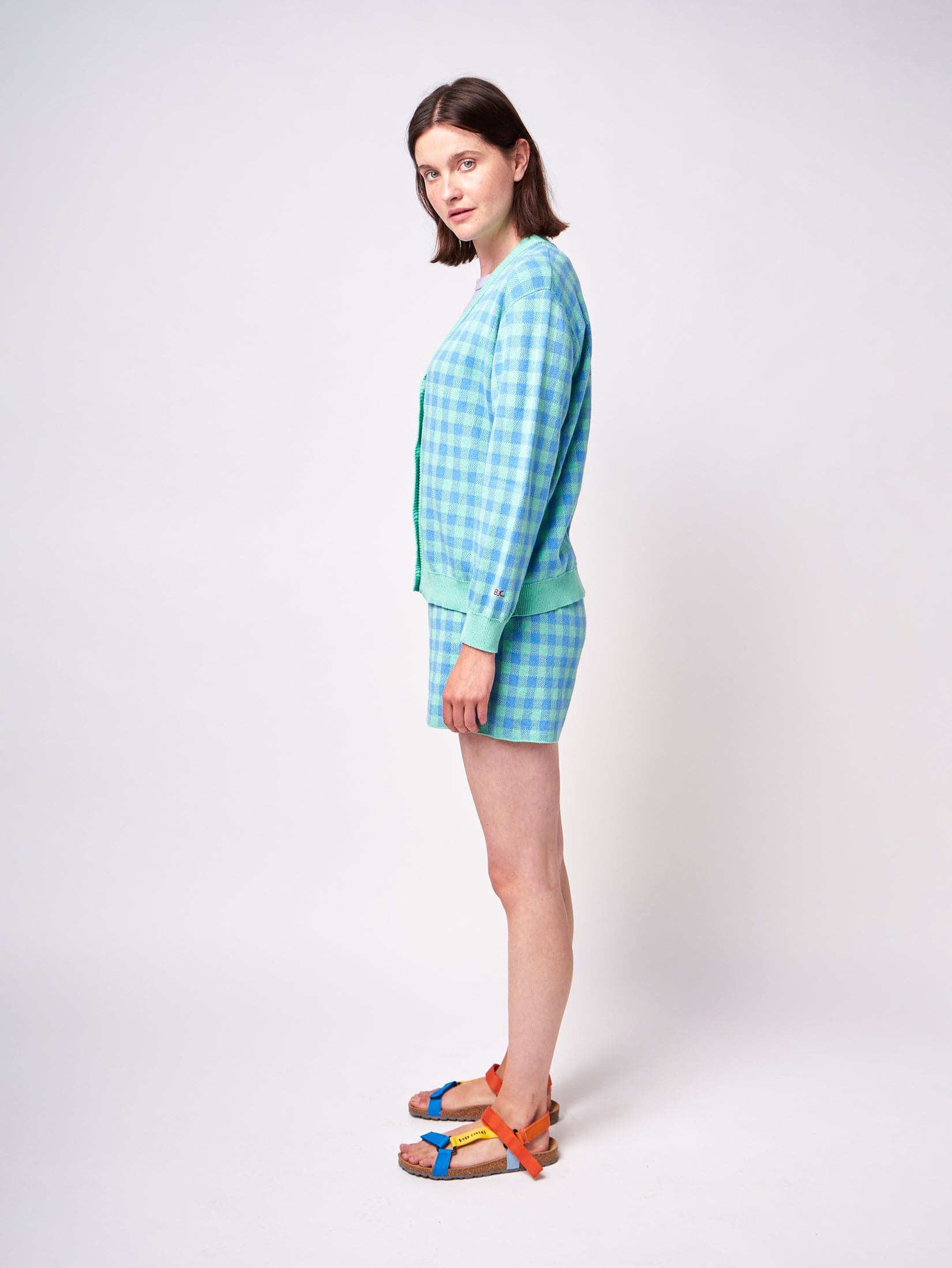 Bobo Choses WOMAN | Checked knitted cardigan