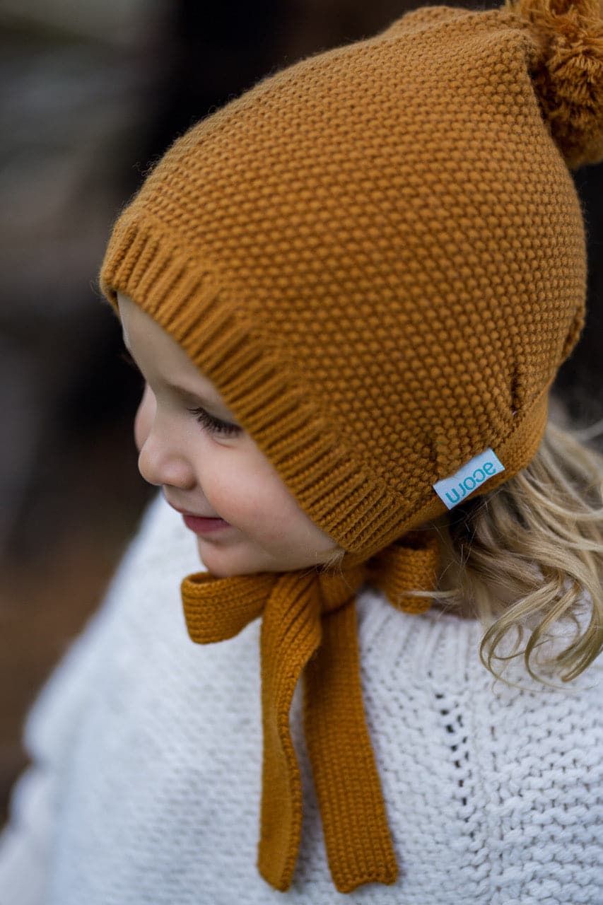 Acorn BABY | Elfin Wool Beanie Caramel